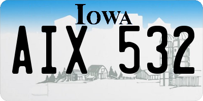 IA license plate AIX532
