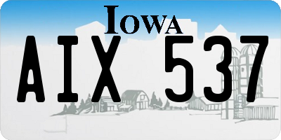 IA license plate AIX537