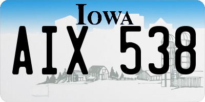IA license plate AIX538