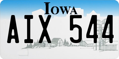 IA license plate AIX544