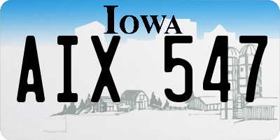 IA license plate AIX547