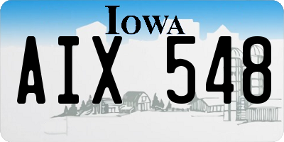 IA license plate AIX548