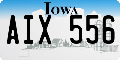 IA license plate AIX556
