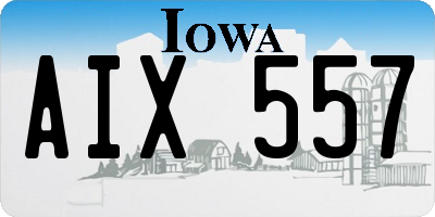 IA license plate AIX557