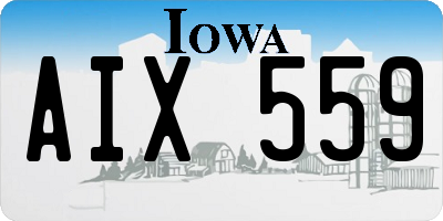 IA license plate AIX559