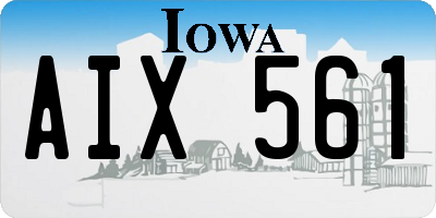 IA license plate AIX561