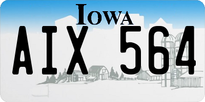 IA license plate AIX564