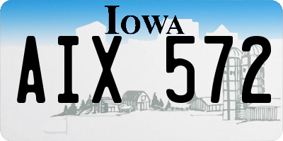 IA license plate AIX572