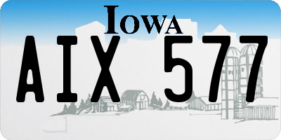 IA license plate AIX577