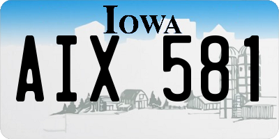 IA license plate AIX581