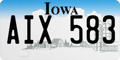 IA license plate AIX583