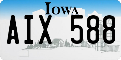 IA license plate AIX588
