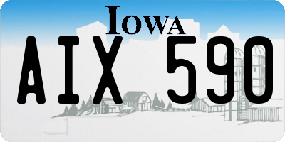 IA license plate AIX590