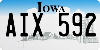 IA license plate AIX592