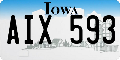 IA license plate AIX593