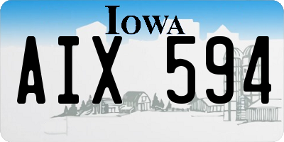 IA license plate AIX594