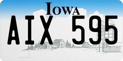 IA license plate AIX595