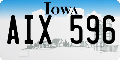 IA license plate AIX596