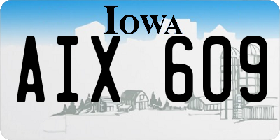 IA license plate AIX609