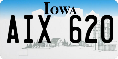 IA license plate AIX620