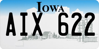 IA license plate AIX622