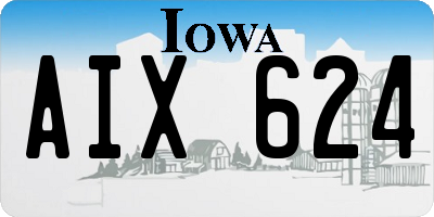 IA license plate AIX624