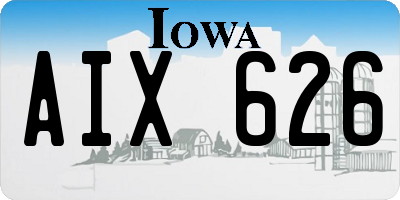 IA license plate AIX626
