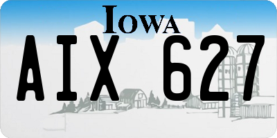 IA license plate AIX627