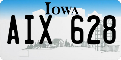 IA license plate AIX628
