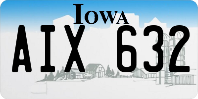 IA license plate AIX632