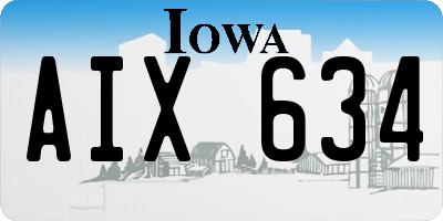 IA license plate AIX634