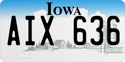 IA license plate AIX636