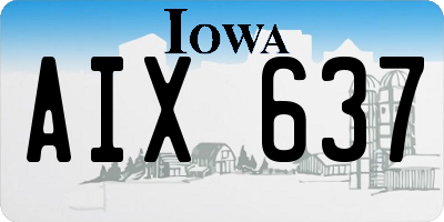 IA license plate AIX637