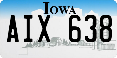 IA license plate AIX638