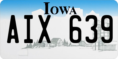 IA license plate AIX639