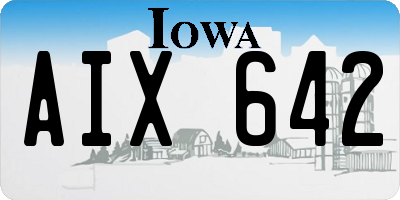 IA license plate AIX642