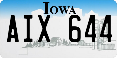 IA license plate AIX644