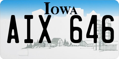 IA license plate AIX646