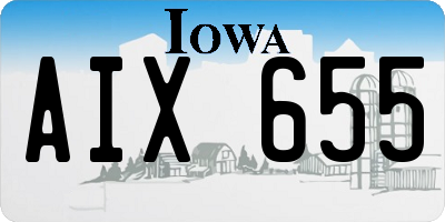 IA license plate AIX655