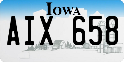 IA license plate AIX658