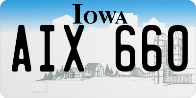 IA license plate AIX660