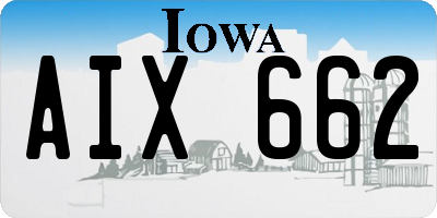 IA license plate AIX662