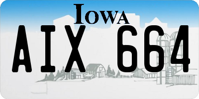 IA license plate AIX664