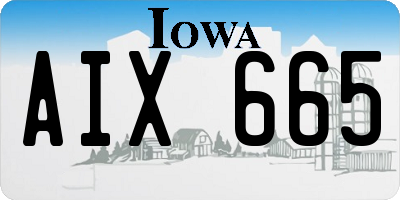 IA license plate AIX665