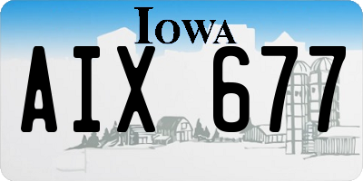 IA license plate AIX677