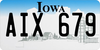 IA license plate AIX679