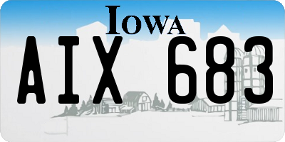 IA license plate AIX683