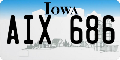 IA license plate AIX686