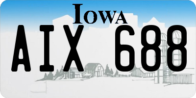 IA license plate AIX688