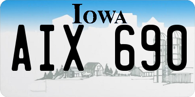 IA license plate AIX690